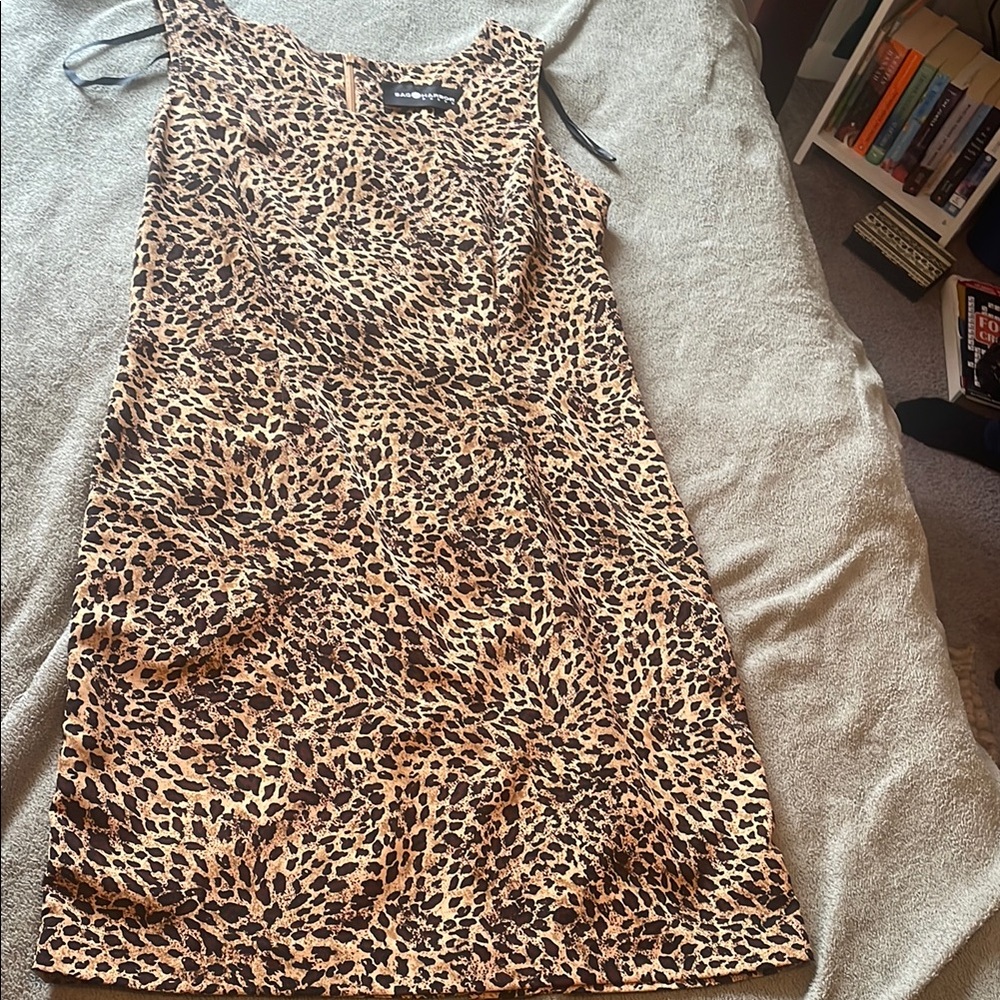 Leopard Print size 8 Sleeveless Dress